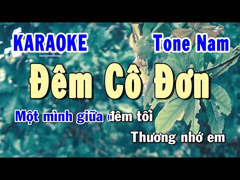 Đêm Cô Đơn Karaoke Tone Nam | Karaoke Hiền Phương