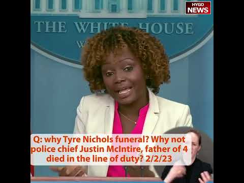 Q: why Tyre Nichols funeral? Why not police chief Justin McIntire, father of 4 died in line of duty?