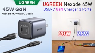 This Tiny Charger Packs a Punch! ⚡ UGREEN 45W GaN Dual USB-C Review | Fast Charging with PD & QC 3.0