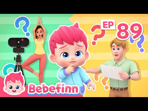 Working Working👨🏼‍💻👩🏽‍💻| EP89 | Mom and Dad Working from Home | Bebefinn Nursery Rhymes