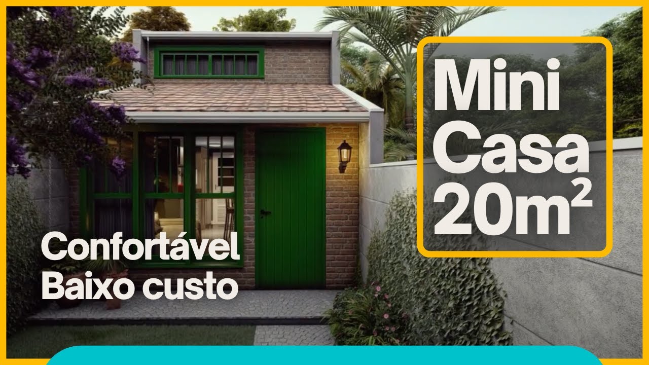 MINI CASA PARA TERRENO ESTREITO | Tiny Home Brazil | Tiny House #minicasa #tinyhouse #casapopular