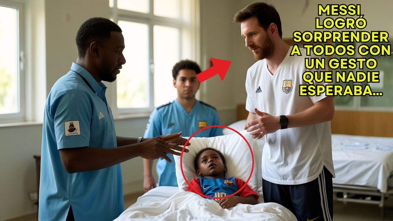 🔴MESSI encuentra a un niño negro en el hospital; lo que hace deja a todos sin palabras.