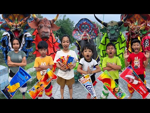 KAK RACHEL BAGI 2 ES KRIM AJAIB SEMUA B0C1L BERUBAH MENJADI BARONGAN DAN BANTENGAN