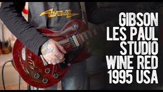 Video thumbnail for Gibson Les Paul Studio Wine Red 1995 USA by Loud Lemon Demo