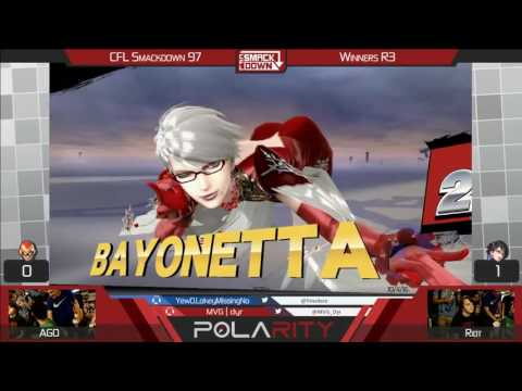 CFL Smackdown 97 WiiU - AGO (Falcon) vs Riot (Bayonetta) - Winners R3