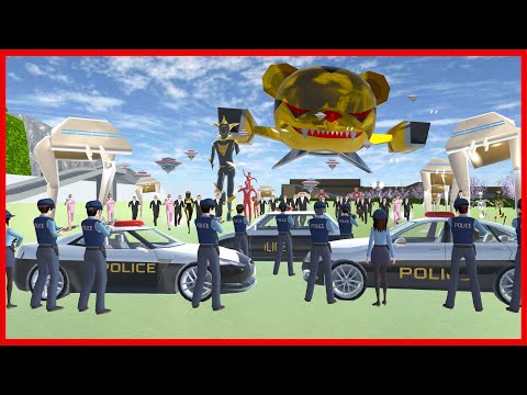 1000 Police VS All Enemies || SAKURA School Simulator