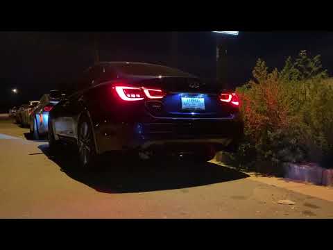 Q50 Redsport Ark Exhaust + AMS Full Downpipes