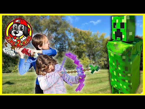 MINECRAFT IN REAL LIFE - CREEPER FARM RESCUE MISSION!