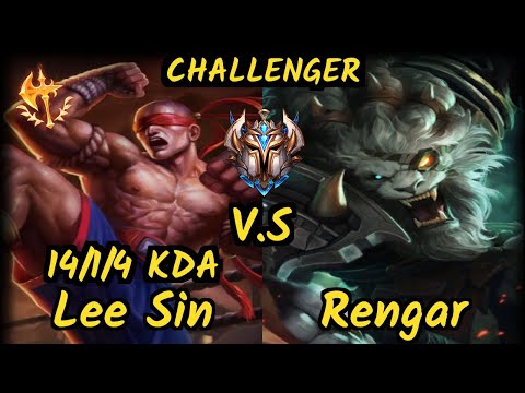 AV Sybol (LEE SIN) vs RENGAR - 14/1/4 KDA JUNGLE CHALLENGER GAMEPLAY - OC