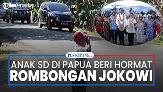 Viral Bocah SD di Papua beri Penghormatan kepada rombongan Presiden Jokowi Mp4 3GP & Mp3