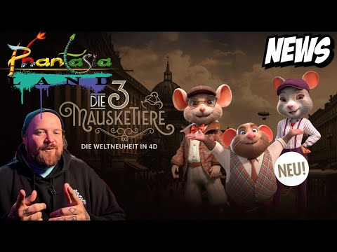 Now new at PHANTASIALAND - The WORLD FIRST - The 3 Mouseketeers in 4D - Ride Review NEWS