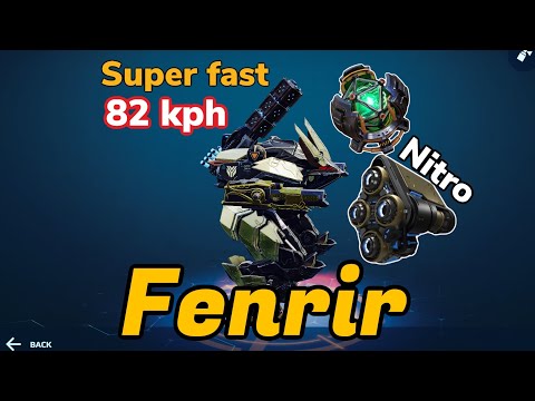 Fenrir using Nitro Unit 82 kph | Nucleon Atomizer MK3 | War Robots Gameplay