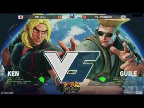Street Fighter 5 Tournament - TWFighter 2016 - HM Eita (Ken) v TS POONGKO (Guile)