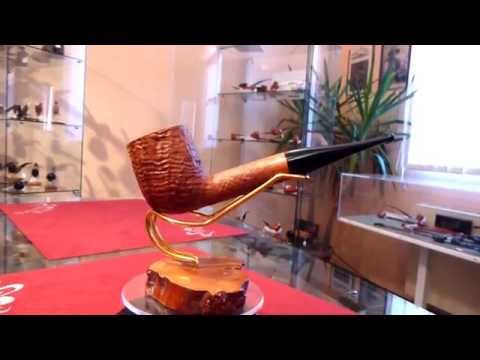 Pipa in radica billiard sabbiata - www.paronellipipe.it