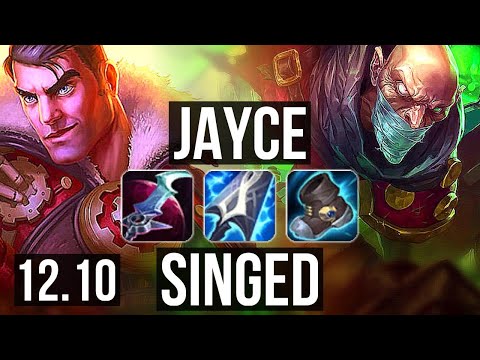 JAYCE vs SINGED (TOP) | Rank 5 Jayce, 7/2/7, Godlike | NA Challenger | 12.10