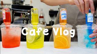 🍓여름엔 역시 과일 탄산음료지!!🥤지치고 힘들 땐 음료 ASMR로 힐링해요/카페브이로그/Cafe Vlog/ASMR/Tasty Coffee