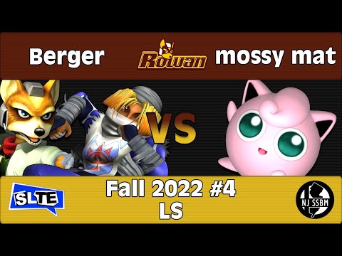 Rowan SSBM Fall 2022 #4: Berger (Sheik, Fox) Vs. mossy mat (Puff) - LS