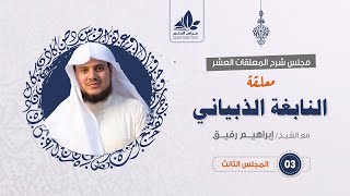 صورة شرح معلقة النابغة الذبياني (3) / مدح النعمان بن المنذر   - إبراهيم رفيق