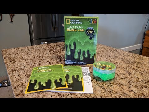 National Geographic Glow-In-The-Dark Slime Lab Unboxing and Review