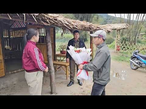 Chuc's reaction upon seeing the homeless man give flowers to Hang right in front of him