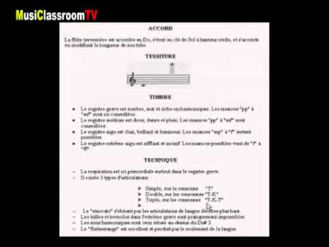 Cours gratuit de flute et de hautbois en ligne : technique des instruments bois