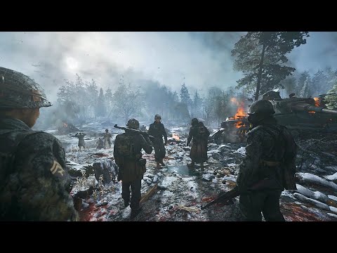 Battle Of The Bulge | Call Of Duty WWII (2017) | Realism | RTX 3080 | 4K Ultra