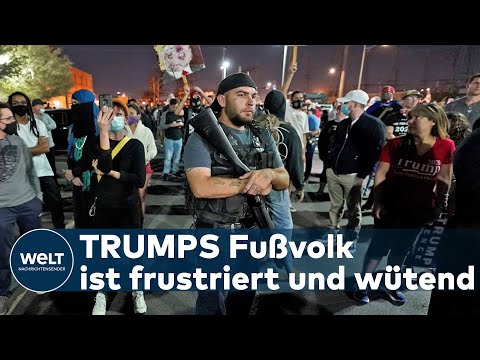 US-WAHL 2020: Trump-Anhänger protestieren gegen weitere Auszählung - Wahlhelfer bedrängt