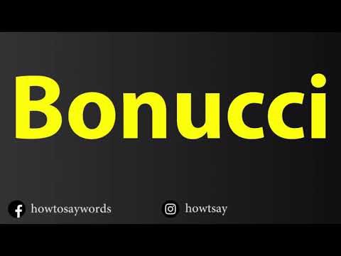 How To Pronounce Bonucci