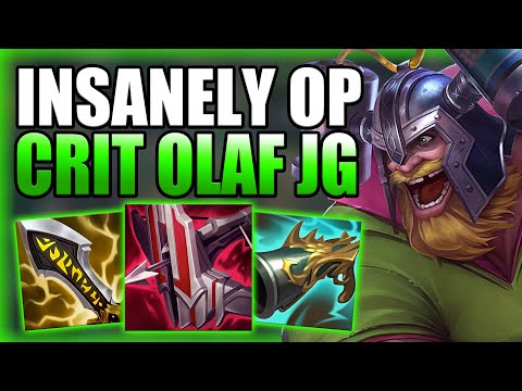 FULL CRIT OLAF JUNGLE IS BEYOND BROKEN & EASILY CARRIES INTERS! - Best Build/Runes League of Legends