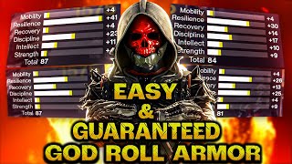Easy & Guaranteed GOD ROLL Armor Farm! 100 Resilience...EZ! [Destiny 2 Builds]