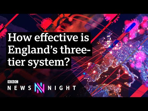 冠狀病毒。英格蘭的三層系統有效嗎？- BBC新聞之夜 (Coronavirus: Is England’s three-tier system working? - BBC Newsnight)