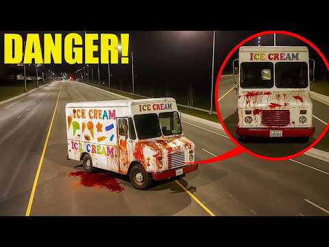 When you see this Haunted Ice Cream Truck, Run Away Fast!! (It's a Trap)