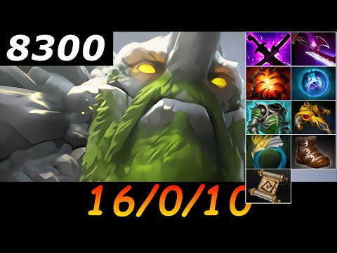 Dota 2 Tiny 8300 MMR 16/0/10 (Kills/Deaths/Assists) Ranked Full Gameplay