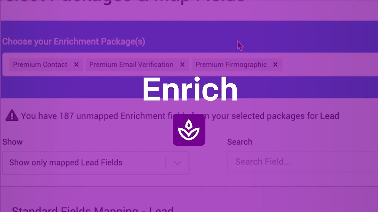 Enrich - Update your records with Firmographic Enrichment, Contact Enrichment, and Email Validation
