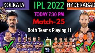 IPL 2022 Match-25 | Kolkata vs Hyderabad Match Playing 11 | KKR vs SRH Match 2022