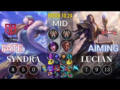 SB FATE Syndra vs KT Aiming Lucian Mid - KR Patch 10.24