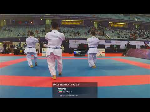 Male Team Kata Final Karate World Championship, Marocco, Kuwait, Turkey and Japan