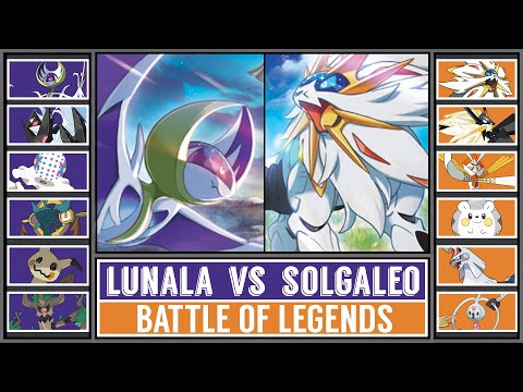 LUNALA vs SOLGALEO | Gen 7 Legendary Pokémon Battle