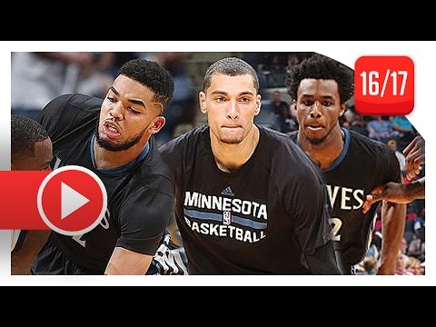 Andrew Wiggins Zach LaVine & Karl-Anthony Towns Highlights vs Grizzlies (2016.10.26) – 65 Pts