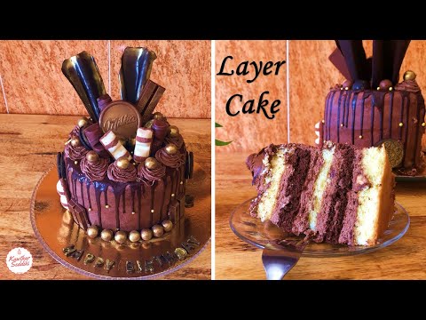 Layer Cake facile | لاير كيك سهل و رائع لأعياد الميلاد و جميع المناسبات بجميع المراحل للمبتدئات
