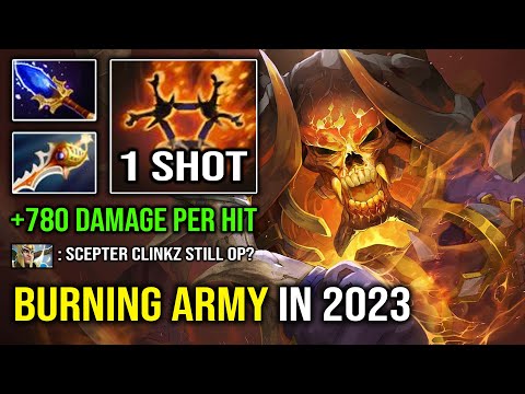 WTF Scepter CLINKZ Is Still Overpower in 2023? Unlimited Burning Army +780 Damage Per Attack Dota 2