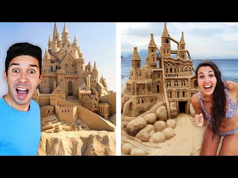 CHI COSTRUISCE IL CASTELLO DI SABBIA PIÙ BELLO VINCE CONTRO IL DOTTOR TIMOTI IN SPIAGGIA AL MARE!