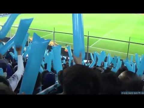 "Recibimiento // Para ser campeón hoy hay que ganar // Racing Club vs Melgar // Hinchada" Barra: La Guardia Imperial &bull; Club: Racing Club