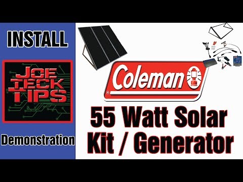 Unboxing and install of the Coleman 55w Solar kit | Coleman | JoeteckTips