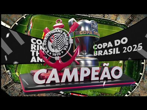 Final whistle and celebration 🦅 Corinthians four-time champion of the Copa do Brasil (Globo)