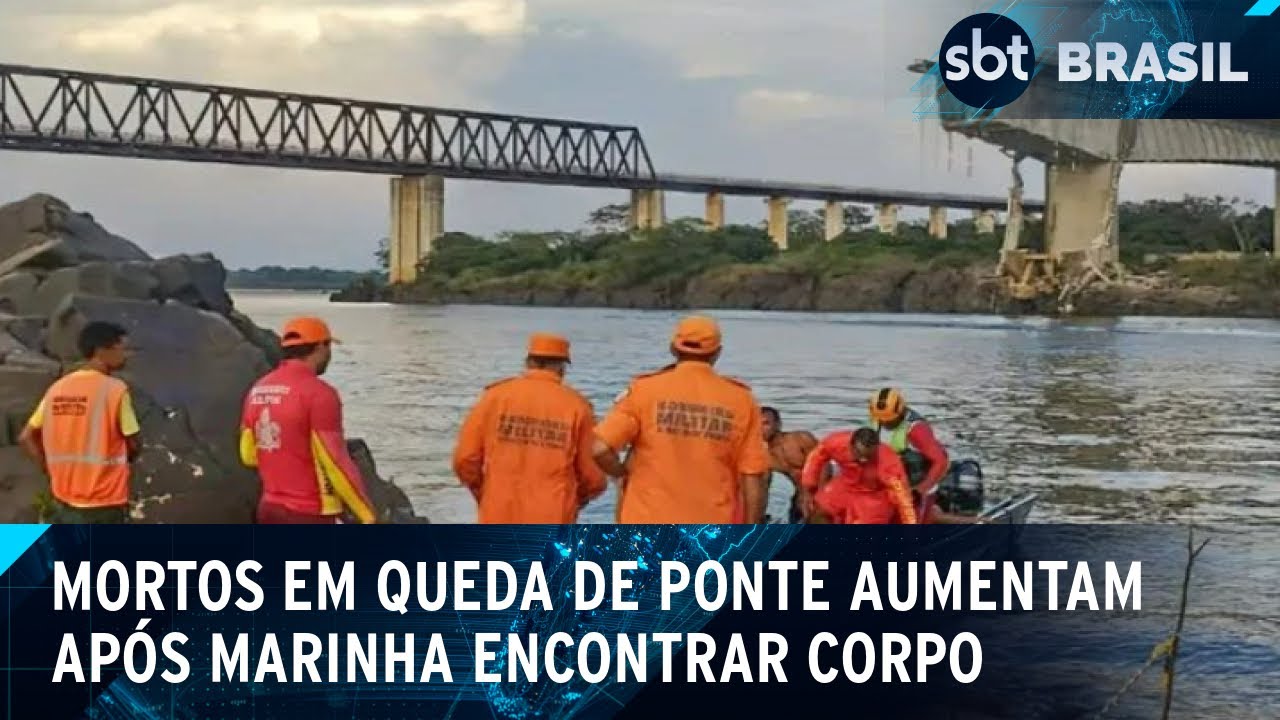 Marinha encontra mais um corpo e mortes chegam a 11 após queda de ponte | SBT Brasil (30/12/24)