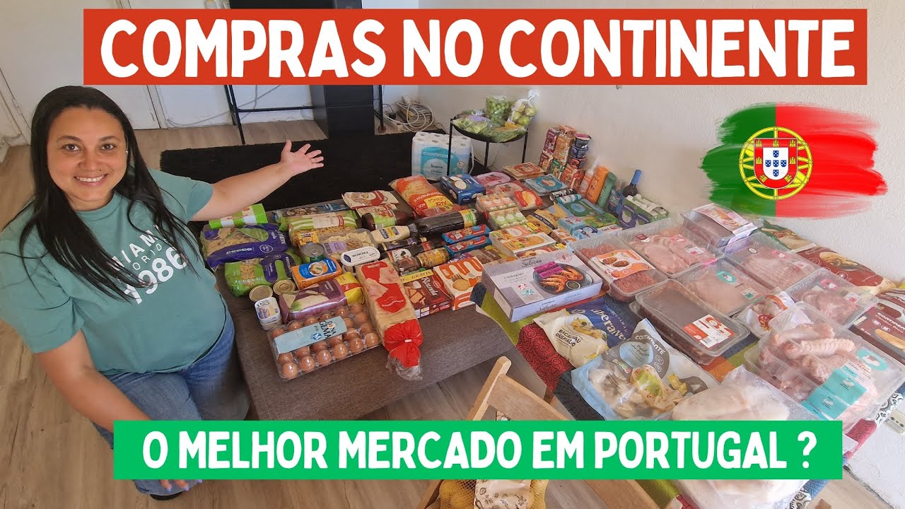 COMPRAS de MERCADO em PORTUGAL 🇵🇹(Continente) Agosto 2024 com Preços🤑