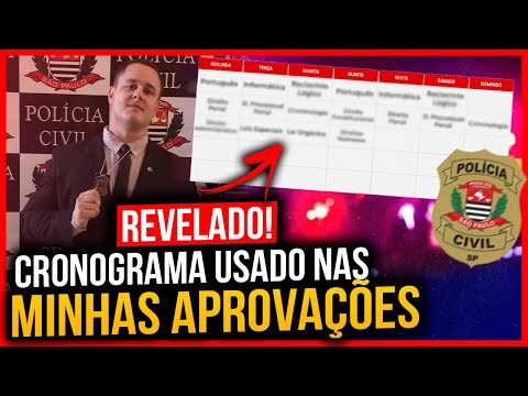 Study schedule I used to guarantee my approval in 2 São Paulo Civil Police exams.