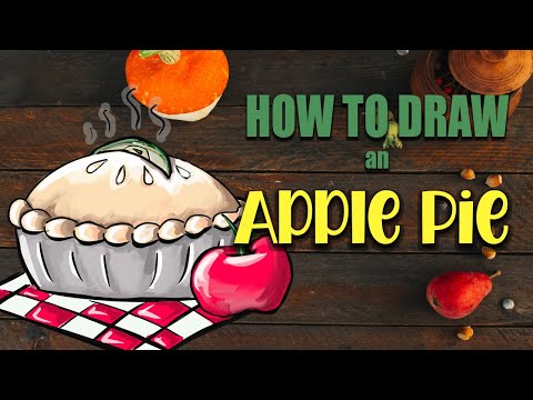 How to draw an apple pie - 🎨 Tupperberry Art