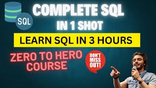 Download the video "Learn Complete SQL in 3 Hours 🚀 | Complete Tutorial for Beginners | Oracle Database in 1 shot"
